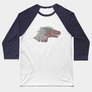 Feathered Raptor Head Baseball T-Shirt